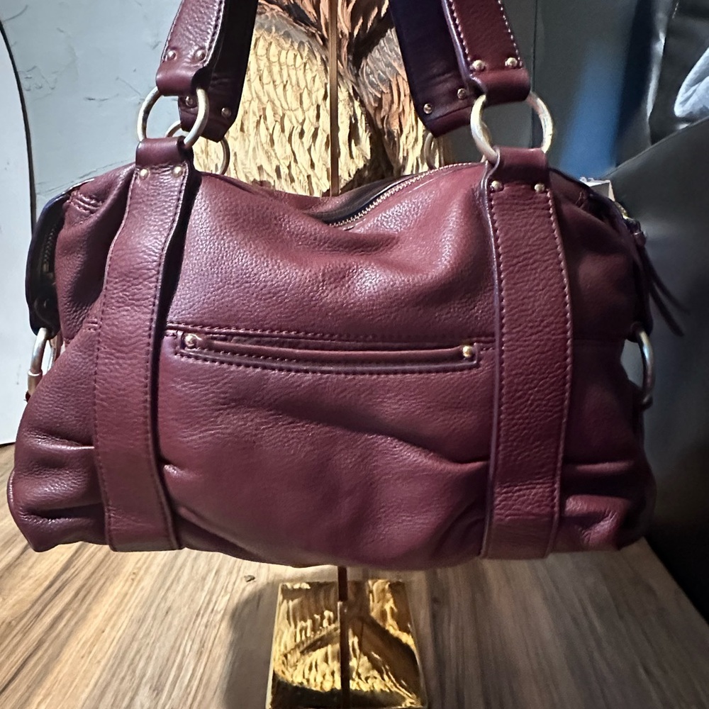 Michael Kors Merlot Leather Shoulder Bag - Picture 4 of 17